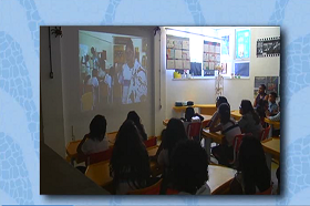 Exibição de Vídeo na E.M. Vicente Licínio Cardoso