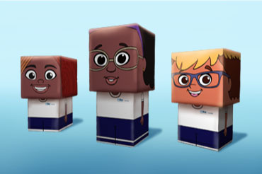 Dez personagens Rioeduca - versão paper toy