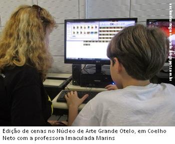 edição de cenas no Núcleo de Arte Grande Otelo