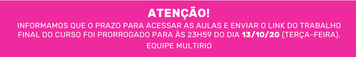 VIDEOAULAS layout aviso prorrogacao